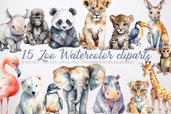 Download Zoo Animals Watercolor - Premium Resources