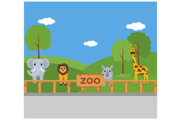 Download Flat Design of Zoo Animals - Premium Bundle