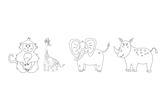 Download Zoo Animals Coloring Book - Premium Bundle