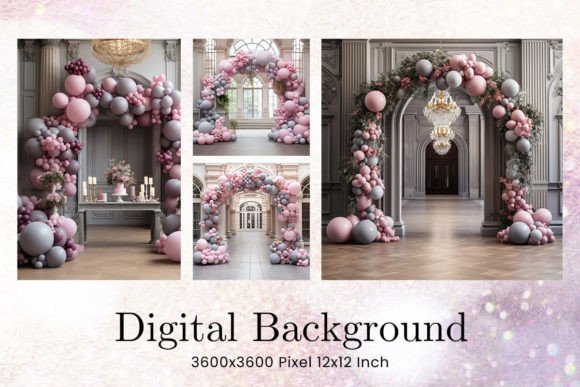 Download Balloon Party Studio Backdrop Overlays - Overlays Collection