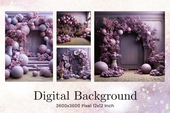 Download Balloon Party Studio Backdrop Overlays - Overlays Collection