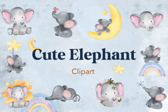 Download Cute Elephant Clipart Free - Free Collection