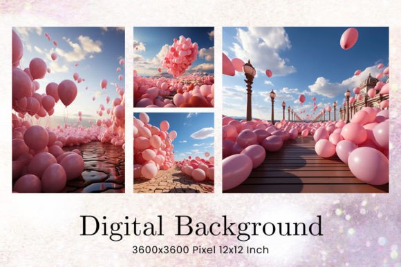 Download Balloon Party Studio Backdrop Overlays - Overlays Collection