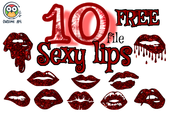Download Sexy Lips Glitter Bundle Free - Free Collection