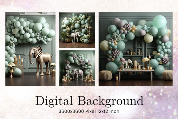 Download Balloon Party Studio Backdrop Overlays - Overlays Collection