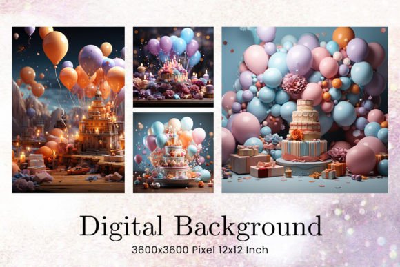 Download Balloon Party Studio Backdrop Overlays - Overlays Collection