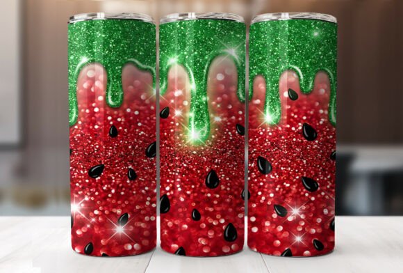 Download Dripping Glitter Watermelon Tumbler Wrap - Dripping glitter Collection