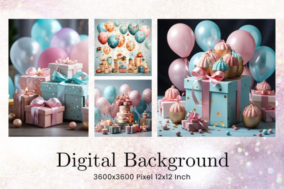 Download Balloon Party Studio Backdrop Overlays - Overlays Collection