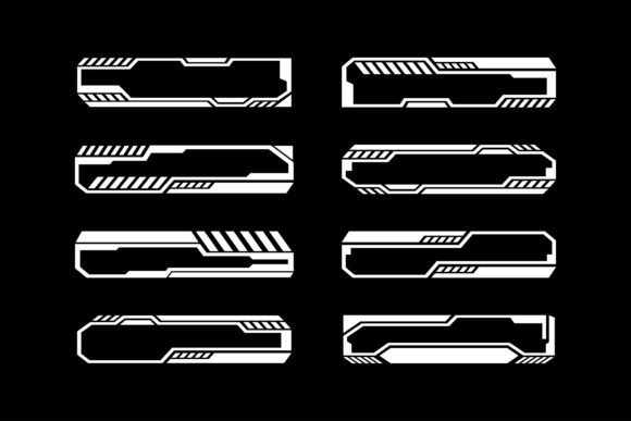 Download HUD Cyber Techno Border Design Elements - Border design elements Collection