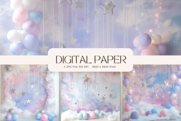 Download Balloon Party Studio Backdrop Overlays - Overlays Collection