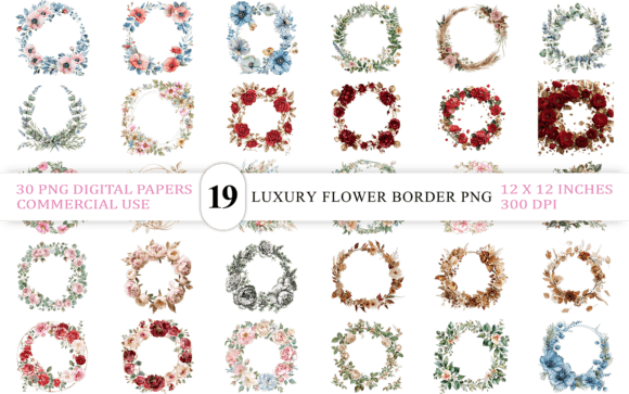 Download Luxury Flower Border PNG Collection - Flower border png Collection