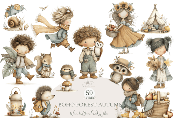Download 59 Autumn Boho Clipart - Boho clipart Collection