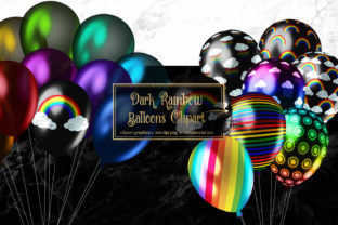 Download Dark Rainbow Balloons Clipart - Rainbow balloons Collection