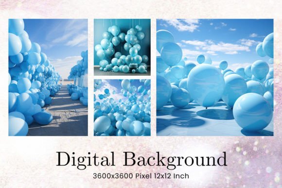 Download Balloon Party Studio Backdrop Overlays - Overlays Collection