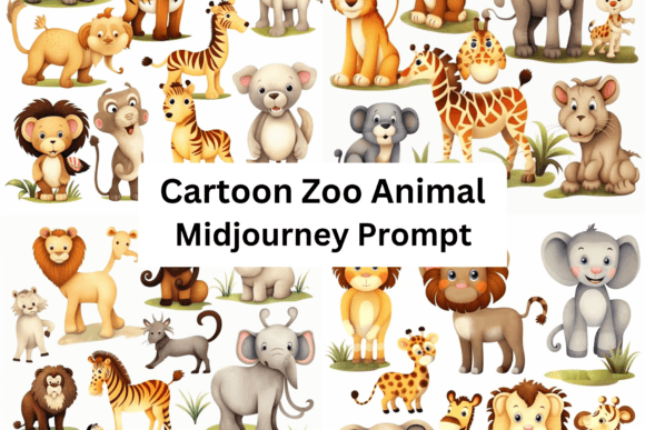Download Prompt for Cartoon Zoo Animals - Zoo animals Collection