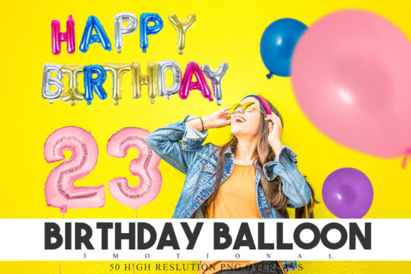 Download 50 Birthday Balloon Overlays - Overlays Collection